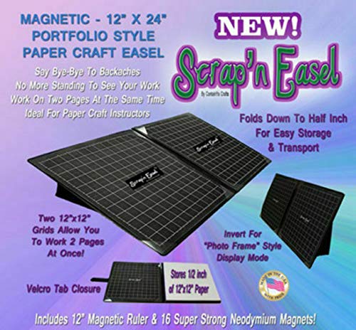 Scrap 'n Easel Magnetic Portable Double Grid Layout Scrapbook Style Ergonomic Work Surface