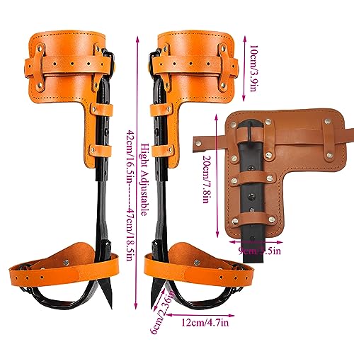 Rohseson Tree Climbing Spikes, Tree Climbing Gear with Non-Slip Pedal, Adjustable Tree Climbing Tool Set