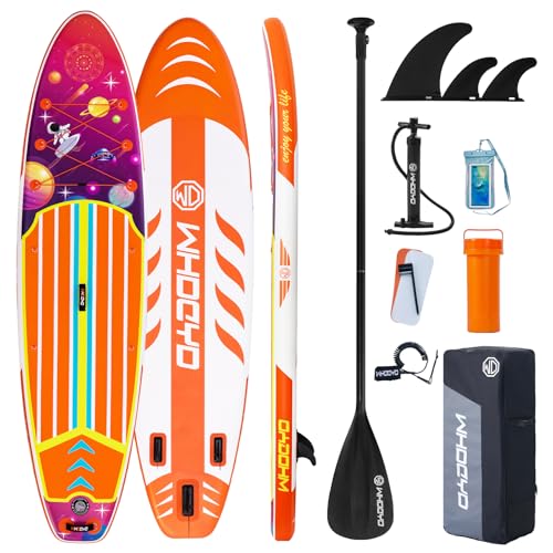 WHDCYD Inflatable Stand Up Paddle Board 11' × 33" × 6", Yoga Board with Durable SUP Accessories for Adults & Youth, Versat...