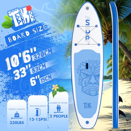 FunWater Inflatable Ultra-Light Stand Up Paddle Board for All Skill Levels with Premium SUP Paddleboard Accessories,Non-Sl...