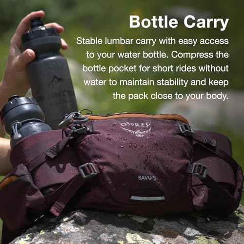 Osprey Savu 5L Biking Waist Pack for Men and Women, Aprium Purple