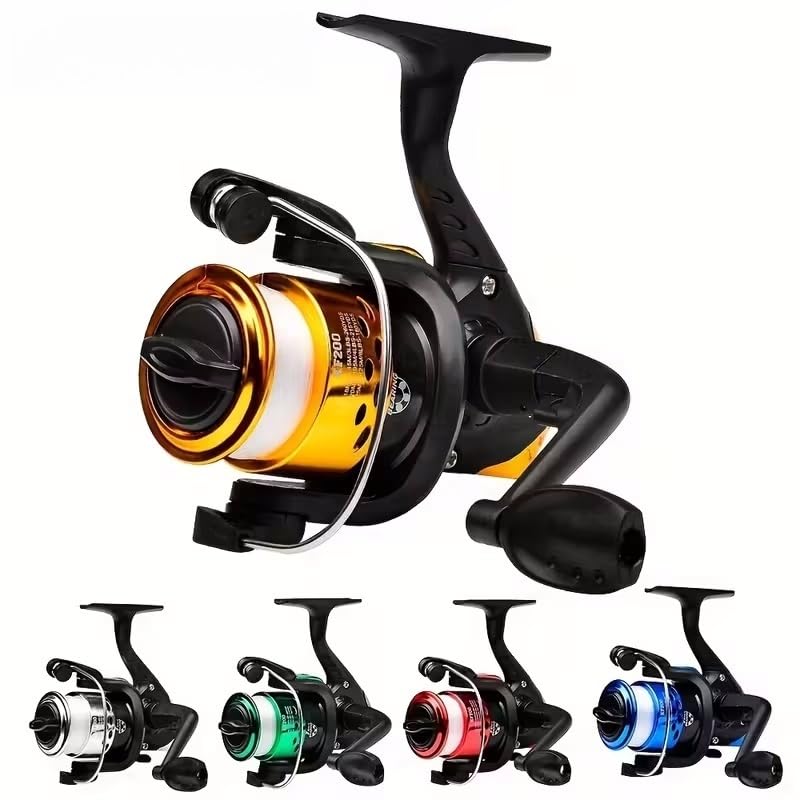 1pc Fishing Reel Gear Ratio 5, 2:1 Spinning Reel with Fishing Line Portable Angling Supplies
