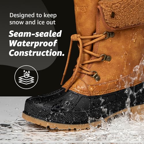 Kelway Snow Boots for Women – Waterproof, Insulated & Warm Winter Shoes with Non-Slip Soles for Hiking, Walking, Camping &...
