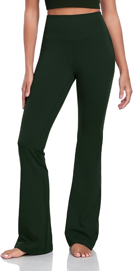 HeyNuts Harmony Flare Leggings 29"/30.5"/32.5"/34.5", High Waisted Tummy Control Wide Leg Bootcut Yoga Pants Lounge Soft