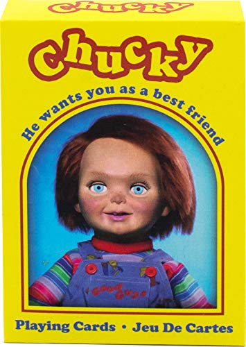 AQUARIUS Chucky Playing Cards - Chucky Themed Deck of Cards for Your Favorite Card Games - Officially Licensed Chucky Merchandise & Collectibles - Poker Size with Linen Finish