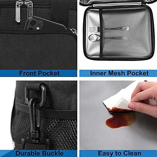 Femuar Reusable Lunch Box for Men/Women - Insulated Lunch Bag Leakproof Lunchbox for Work Office Picnic Beach - Freezable ...