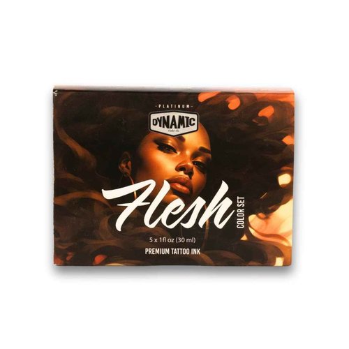 Dynamic Color Co- Tattoo Ink Set: Flesh Tones - Explore Precision with 5 Natural Shades (1 oz Each) from The Platinum Collection. Reach Compliant, Crafted in Spain.