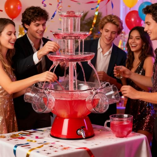 WikoNasc Multipurpose Beverage Dispenser 110V Restaurant Pubs Beverage Fountain For Juicea Sodas Home Parties Receptions K...