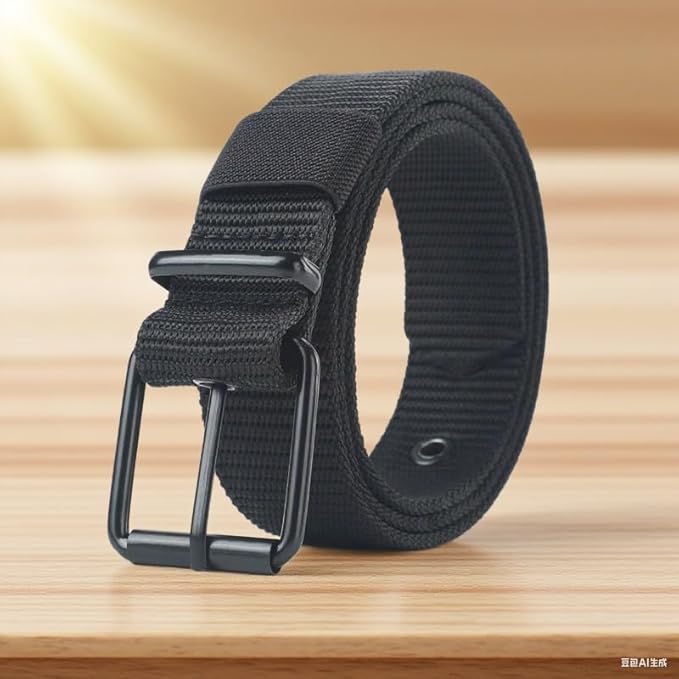 Tactical Belts Men's Outdoor Sport Simple Practical Weave Nylon Canvas Cowboy Pants Women Belt (47Inches Length)