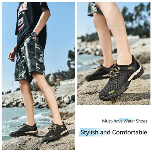 TRAILBLITZ Water Shoes Men Quick Drying Outdoor Hiking Barefoot Boat Footwear Aqua Shoes for Water Sport Waders Diving Hik...