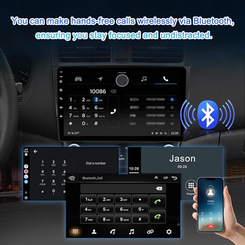 for Honda Accord 7th 2003 2004 2005 2006 2007, Android 13 Car Stereo with Wireless Carplay Android Auto, 10 inch Touchscre...