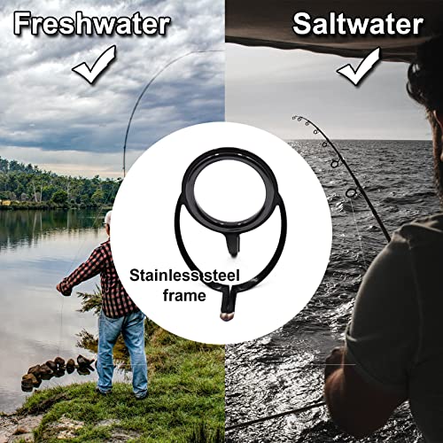 9KM DWLIFE Fishing Rod Guides 50/100/120 Pcs Fishing Rod Repair Kit Spinning Rod Guides Stainless Steel Rod Eyelets Fishin...