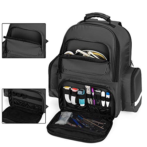 Trunab First Responder Bag Trauma Backpack Empty, Medical Emergency Kits Storage Jump Bag Pack for EMT, EMS, Police, Firef...