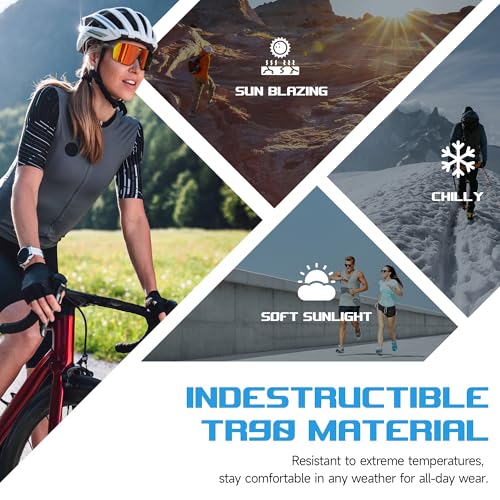Ynaahi Sports Sunglasses. Ultra-light TR90 Frame, UV400 protection. Ideal for Pickleball, Cycling and Outdoor sports