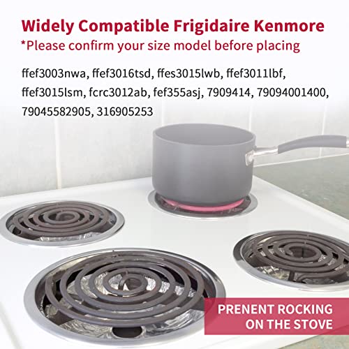 COZZIVITA 316048413 and 316048414 Stove Burner Drip Pans for Electric Stove Top - Perfectly Fit Frigidaire Kenmore Electri...