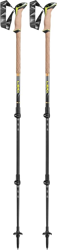 LEKI Sherpa Aluminum Adjustable Lightweight Ski Poles for Backcountry Skiing & Snowboarding
