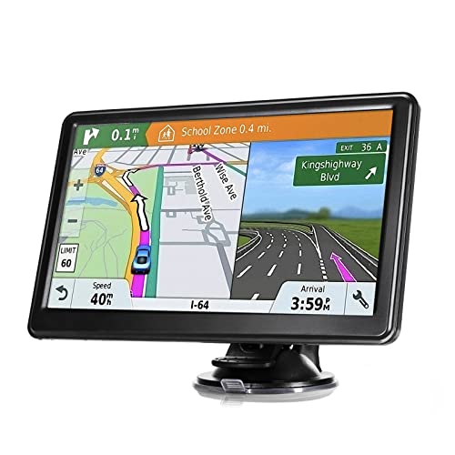 GPS Navigation for Car, 2025 Map 7 inch Touch Screen Car GPS 256-16GB, Voice Turn Direction Guidance, Support Speed and Re...