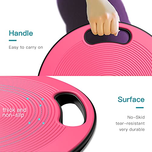 EVERYMILE Wobble Balance Board, Exercise Balance Stability Trainer Portable Balance Board with Handle for Workout Core Tra...