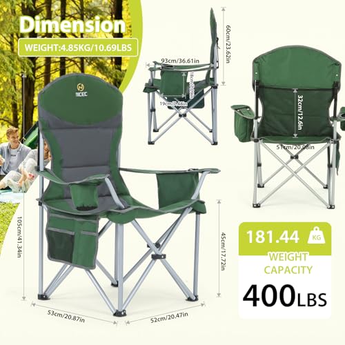 Nice C Camping Chair, Portable Chair, Lawn Chairs Ultralight High Back Folding Camping Chair, Backpacking Chair