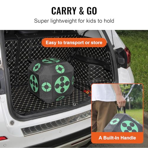 VEVOR15 x15 All-Side Shotting Archery Arrow Target, Outdoor Portable Archery Target with Carry Handle, Easy Arrow Removal, Great Visibility, Lightweight, Easy to Transport, Black