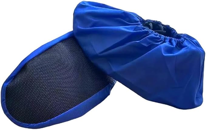 Jron 5 Pairs Premium Reusable Washable Shoe Cover Boot Covers for Contractors (5 Pairs | 9.5-11 For Shoes/US 8.5-10.5 For Boots, Blue)