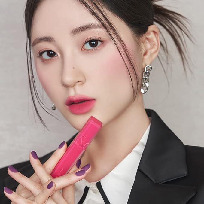 rom&nd BLUR FUDGE TINT | 05 BIBI CANDY Barbie Pink | Weightless Velvety Matte Lipstick | Non-Drying Long-Lasting K-Beauty Lip Tint for All Skin Tones | Highly Pigmented & Smooth Application