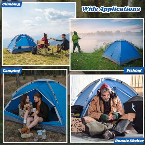 Woanger 12 Pack Bulk 2 Person Camping Tents for Homeless Lightweight Outdoor Tent with Rain Fly and Carrying Bag Waterproo...