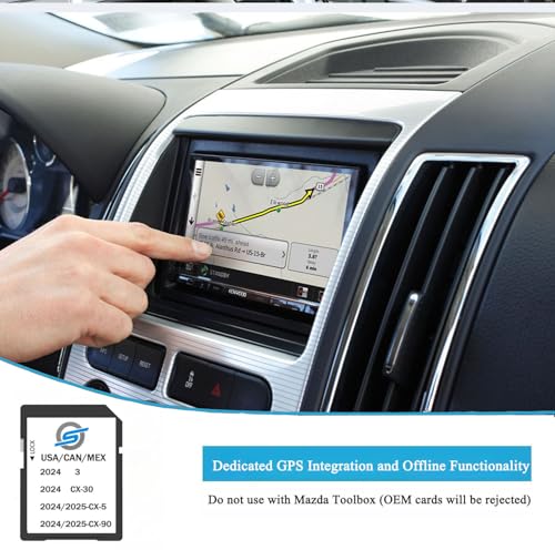 2025 Updated Navigation GPS SD Card Compatible with CX5 (2024-2025),CX90 (2024-2025),CX30/ 3 (2024),Maps US Mexico Canada