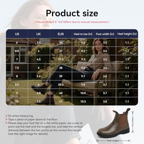Cestfini Outdoor Chelsea Hiking Boots For Women