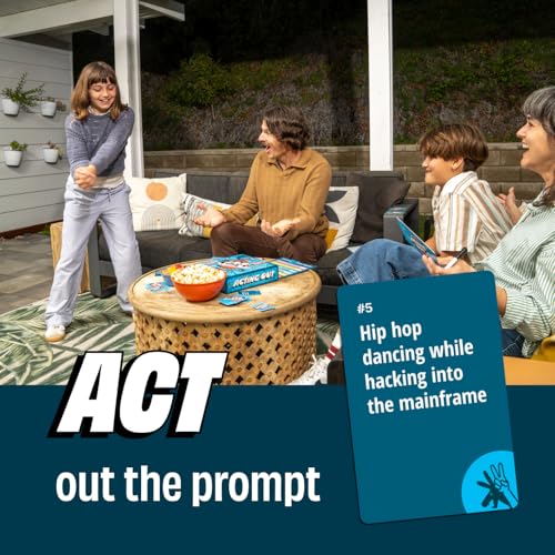 DSS Games Acting Out [Fun Charades & Guessing Card Game for Kids, Tweens, & Adults | 200 Hilarious Card Prompts | Perfect for Family Game Night, Gifts, Reunions, Groups, Parties | Ages 12 and Up]