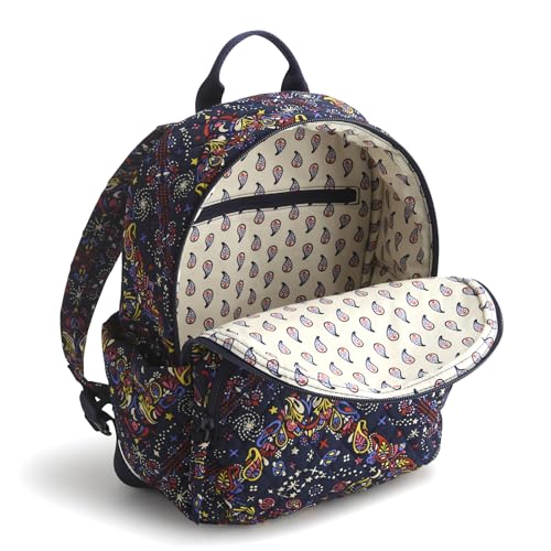 Vera Bradley Women's Premium Cotton Small Banbury Backpack, Starry Paisley, One Size