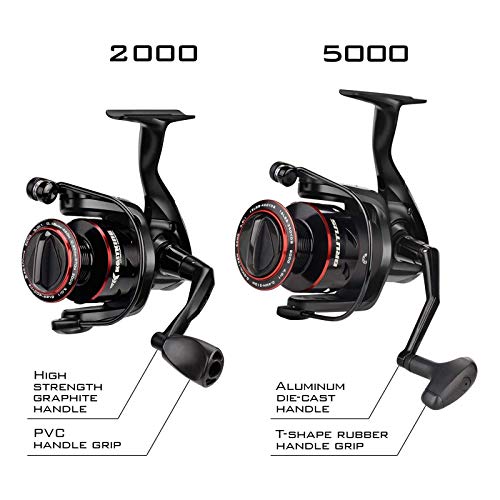 KastKing Brutus Spinning Reel,Size 2000 Fishing Reel & KastKing Superpower Braided Fishing Line, Gray, 15 LB, 150 Yds