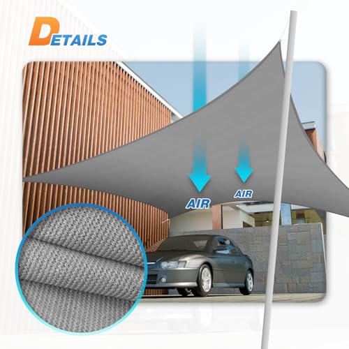 TANG 10'x14' Sun Shade Sail Rectangle Sunshade Canopy UV Block Shade Cloth Pergola Cover for Outdoor Patio Garden Gazebo D...