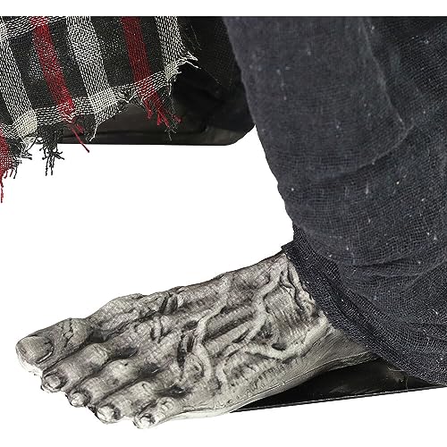 Haunted Hill Farm Squatting Werewolf Animatronic with Movement,Sounds,and Light-Up Eyes for Scary Halloween Decoration,24 x 18 x 30