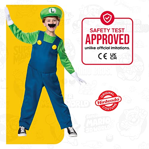 Nintendo Super Mario Brothers Boys Luigi Deluxe Costume