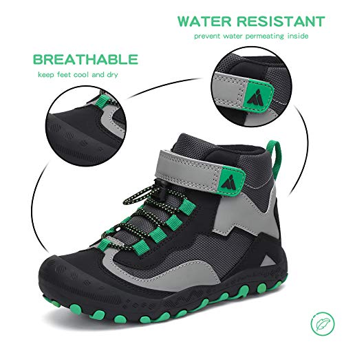 Mishansha Kids Water Resistant Hiking Boots, Boys Girls Anti Collision Anti-Skid Athletic Outdoor Adventure Trekking Shoes