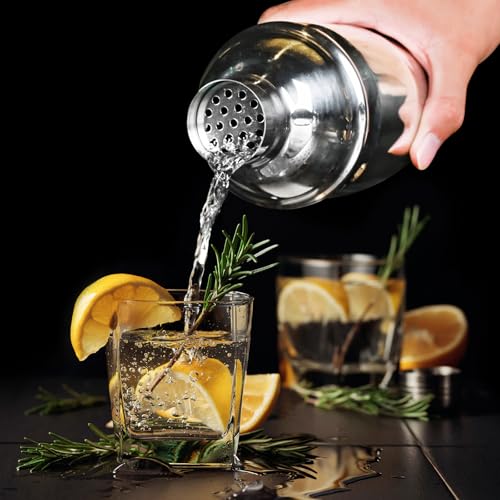 Cocktail Shaker Set, 8-Piece Bar Set, Practical Bartender Kit, Includes Many Bartending Accessories,Great Choice for Home,...