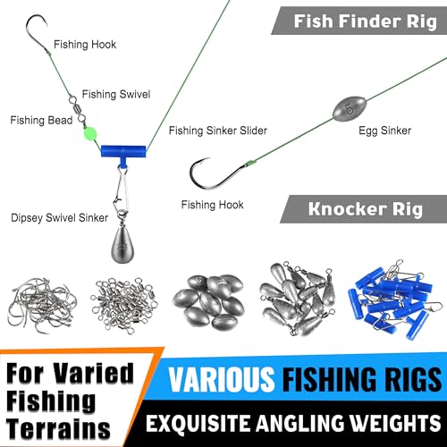 472PCS Fishing Accessories Kit, Waterproof Tackle Box with Tackle Included, Fishing Gifts for Men Included Hooks, Weights,...