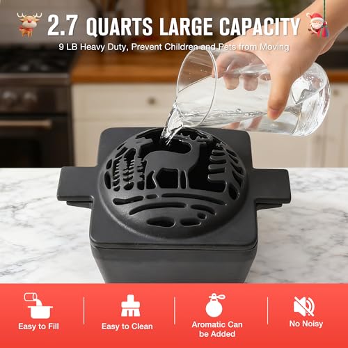 Wood Stove Steamer, Wood Stove Humidifier, Woodstove Steamer, Cast Iron Humidifier for Wood Stove 2.7 Quart Large Capacity...