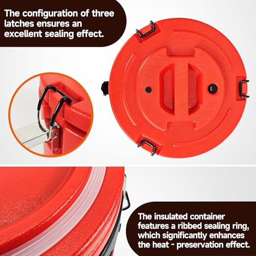 Finopro Insulated Beverage Dispenser 12L, Hot & Cold Drink Dispenser with 304 Stainless Steel Interior, Portable Water Coo...