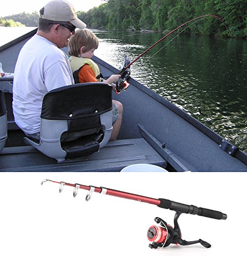 Telescopic Fishing Rod Reel Combo 2pcs 5.9FT/6.89FT Collapsible Fishing Pole Spinning Reel Lures Tackle Bag All-in-one Fis...