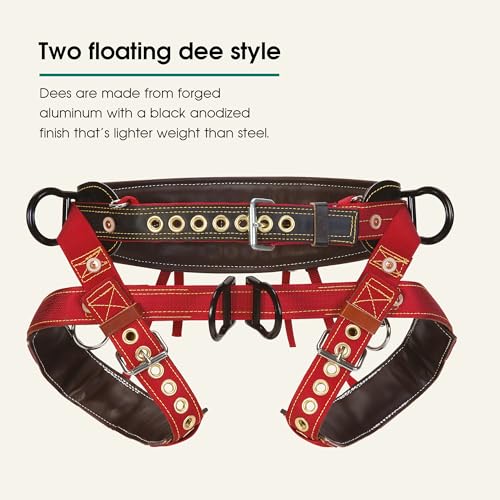 Weaver Leather WLC 560 2 Floating Dee with Padded Nylon Leg Straps