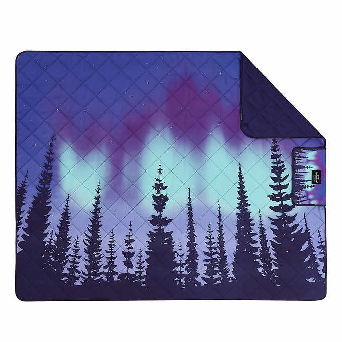 Weatherproof Vintage Portable Picnic Blanket (60in x 72in) - Foldable & Sandproof Beach & Camping Blanket - With Carry Str...