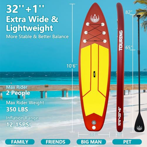 GarveeLife Inflatable Paddle Board for Adults, Stand up Paddle Board Inflatable with SUP Accessories, 11'×33" Ultra Stable...
