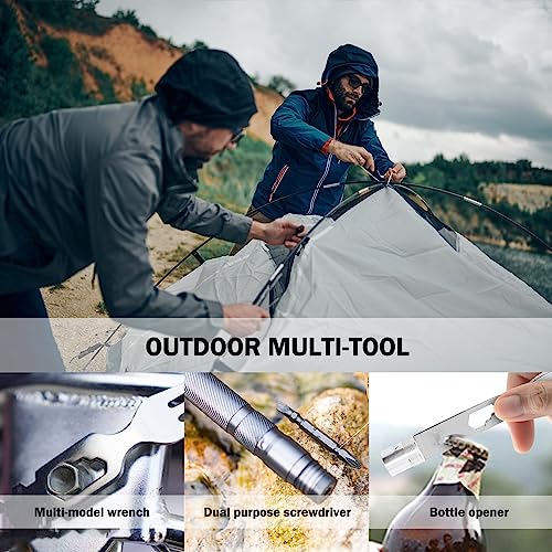 Tactical Walking Stick,Prime 15-in-1 Hiking Pole, Adjustable Multipurpose Tactical Hiking Stick for Men Women Outdoor Adve...