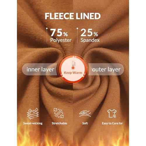 baleaf Girls Fleece Lined Leggings Athletic Yoga Pants Thermal Dance Tights Pockets Winter Running