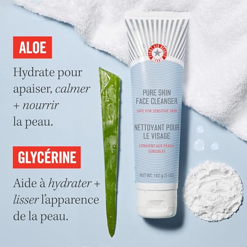 First Aid Beauty - Pure Skin Face Cleanser, Effectively Removes Makeup, Dirt, and Impurities, Gentle Cleanser Leaves Skin ...