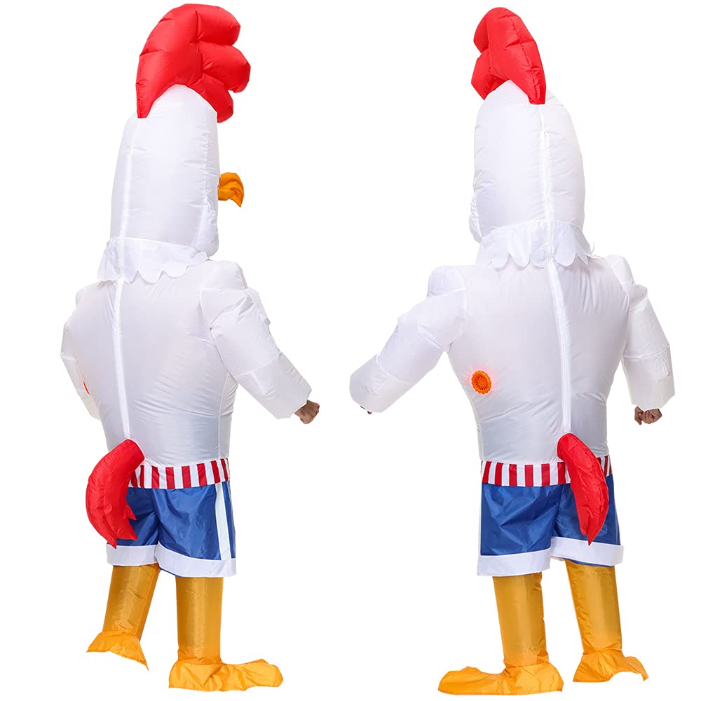 RHYTHMARTS Inflatable Chicken Costume Adult Chicken Costumes Men Women Blow up Chicken Costumes Halloween Costumes for Adult