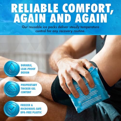 Perfect Remedy 2-Pack Gel Ice Packs for Injuries Reusable, Hot & Cold Pack That’s Durable, Soft & Flexible, Fast Relief & ...
