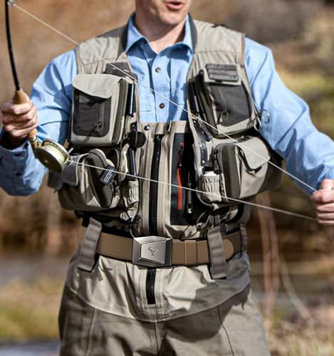 Men Stretch Belt,Nylon Rigger Web EDC Holster Belt for Gift Men Hiking Tactical Military Heavy Duty 1 3/8"
